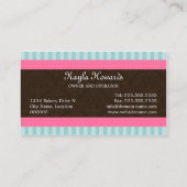 エレガントなカップケーキのベーカリー 名刺 (裏面)