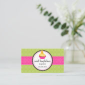 エレガントなカップケーキのベーキング 名刺 (スタンド正面)