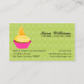 エレガントなカップケーキのベーキング 名刺 (裏面)