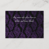 エレガントなカップケーキの名刺のダマスク織 名刺 (裏面)