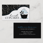 エレガントなカップケーキの名刺 名刺 (正面/裏面)
