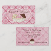 エレガントなカップケーキの名刺 名刺 (正面/裏面)