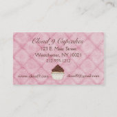 エレガントなカップケーキの名刺 名刺 (裏面)