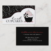 エレガントなカップケーキの名刺 名刺 (正面/裏面)