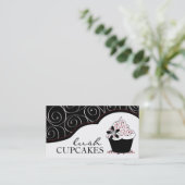 エレガントなカップケーキの名刺 名刺 (スタンド正面)