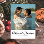エレガントなカップルのフェスティブなホリデーグリーティングカード シーズンカード