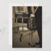 エレガントなカップルの駆け落ちの発表 案内状 (正面)