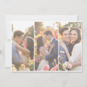 エレガントなカップルポートレート　ラスティック4枚　ウェディングフォト 招待状 (裏面)