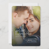 エレガントなカップル写真 ウェディング 招待状 (正面)