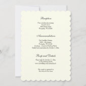 エレガントなカトリックの花の結婚式と披露宴 招待状 (裏面)