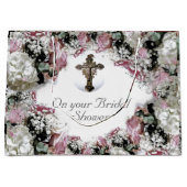 エレガントなカトリックの花嫁シャワー ラージペーパーバッグ (正面)