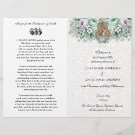 エレガントなカトリック伝統的なミサの結婚式プログラム