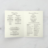エレガントなカトリック結婚式ラテン語ミサプログラム カード (内部)
