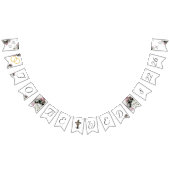 エレガントなカトリック ブライダルシャワーフラワーバナー バンティングフラッグ (全)