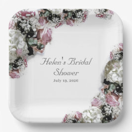 エレガントなカトリック ブライダルシャワー ペーパープレート