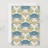 エレガントなカニの宴-水彩青ガニ婚約 招待状 (裏面)