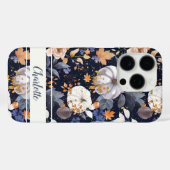 エレガントなカボチャと花の秋模様 Case-Mate iPhoneケース (裏面 (横))