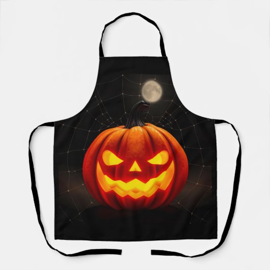 エレガントなカボチャのハロウィンエプロン エプロン (正面)