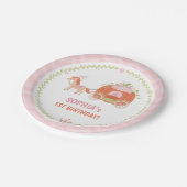 エレガントなカボチャキャリッジ誕生会のプレート ペーパープレート (アングル)