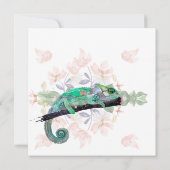 エレガントなカメレオンの平面絵葉書 カード (裏面)