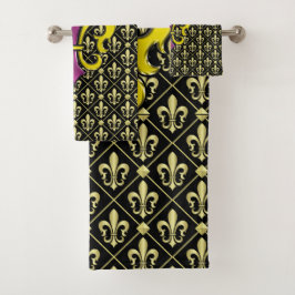 エレガントなカラフルなフルール・ド・リス タオル