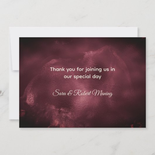 エレガントなカラフルな疑似グリッター サンキューカード (裏面)