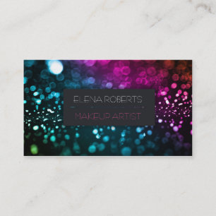 エレガントなカラフルの点のメーキャップアーティストの名刺 名刺