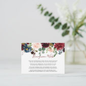 エレガントなカラフルフラワーデライトハニームーンメッセージ エンクロージャーカード (スタンド正面)