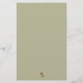 エレガントなカラーのパーソナライズされた便箋 便箋 (裏面)