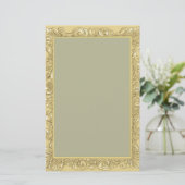 エレガントなカラーのパーソナライズされた便箋 便箋 (スタンド正面)