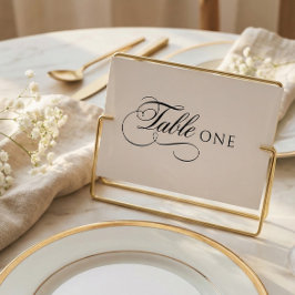 エレガントなカリグラフィーの結婚式テーブルナンバー テーブルナンバー