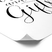 エレガントなカリグラフィーカード&ギフトサイン ポスター (角)