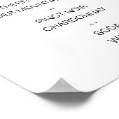 エレガントなカリグラフィードリンクバー メニューの結婚式 ポスター (角)