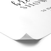 エレガントなカリグラフィーブライダルシャワーウェルカムポスター ポスター (角)