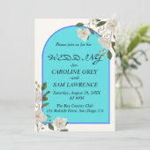 エレガントなカリグラフィーモノグラム結婚式 招待状 (スタンド正面)