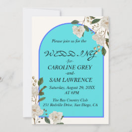 エレガントなカリグラフィーモノグラム結婚式 招待状