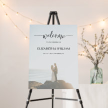 エレガントなカリグラフィー写真結婚式ウェルカム