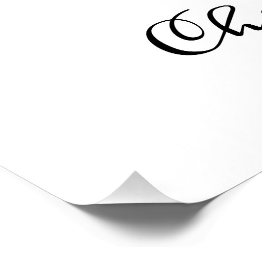 エレガントなカリグラフィー写真結婚式ウェルカム ポスター (コーナー)