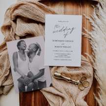 エレガントなカリグラフィー写真 現代のウェディング