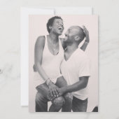 エレガントなカリグラフィー写真 現代のウェディング 招待状 (裏面)