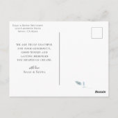 エレガントなカリグラフィー結婚式の写真お礼 ポストカード (裏面)