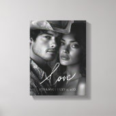 エレガントなカリグラフィー結婚式の写真キャンバスが好き キャンバスプリント (正面)