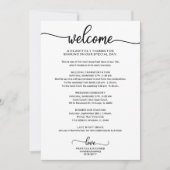 エレガントなカリグラフィー結婚式の案内 招待状 (正面)