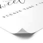 エレガントなカリグラフィー結婚式ラブイズスイートサイン ポスター (角)