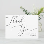 エレガントなカリグラフィー結婚式感謝カード サンキューカード (スタンド正面)