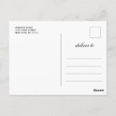 エレガントなカリグラフィー結婚式Save the Dateポストカード ポストカード (裏面)