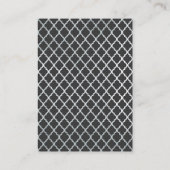 エレガントなカリグラフィー銀のレセプション エンクロージャーカード (裏面)