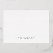 エレガントなカリグラフィー  ついに写真を保存する Save the Date 箔招待状 (裏面)