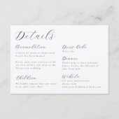 エレガントなカリグラフィー ウェディングの詳細 エンクロージャーカード (正面)