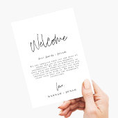 エレガントなカリグラフィー | ウェディング ウェルカムバッグ カード